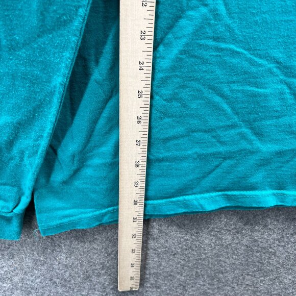 Vintage Adidas Sweater Mens Large Teal Blue Pullover Fleece Turtle Neck Y2K USA - Picture 4 of 10